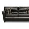 Black Faux Leather Modern Casual Sofa & Loveseat Set w/Options