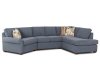 Troupe Cuddler Sectional Sofa K51300 in Grey Fabric by Klaussner