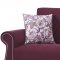 Deluxmark Sofa Bed in Burgundy Fabric by Casamode w/Options