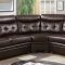 3022 Sectional Sofa in Espresso Faux Leather