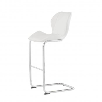 D1446BS Barstool Set of 4 in White PU by Global [GFBA-D1446BS-WH White]