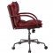 Haggar Office Chair 92536 Vintage Red Top Grain Leather by Acme