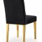 Capri Dining Chair 716 Set of 2 Black Velvet Fabric by Meridian