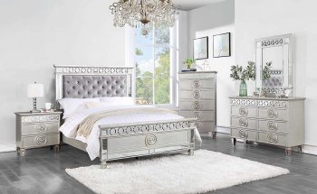 Varian Kids Bedroom BD01412T Gray Velvet & Mirrored by Acme [AMKB-BD01412T Varian]