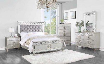 Varian Kids Bedroom BD01412T Gray Velvet & Mirrored by Acme