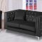 LCL-017 Sofa & Loveseat Set in Black Velvet