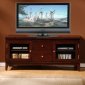 Espresso Finish Modern TV Stand w/Drawers & Glass Doors