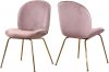 Paris Dining Chair 785 Set of 4 Pink Velvet Fabric by Meridian