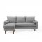 Revive Sectional Sofa in Light Gray Fabric by Modway