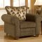 Ferris Chestnut Fabric Modern Living Room Sofa & Loveseat Set