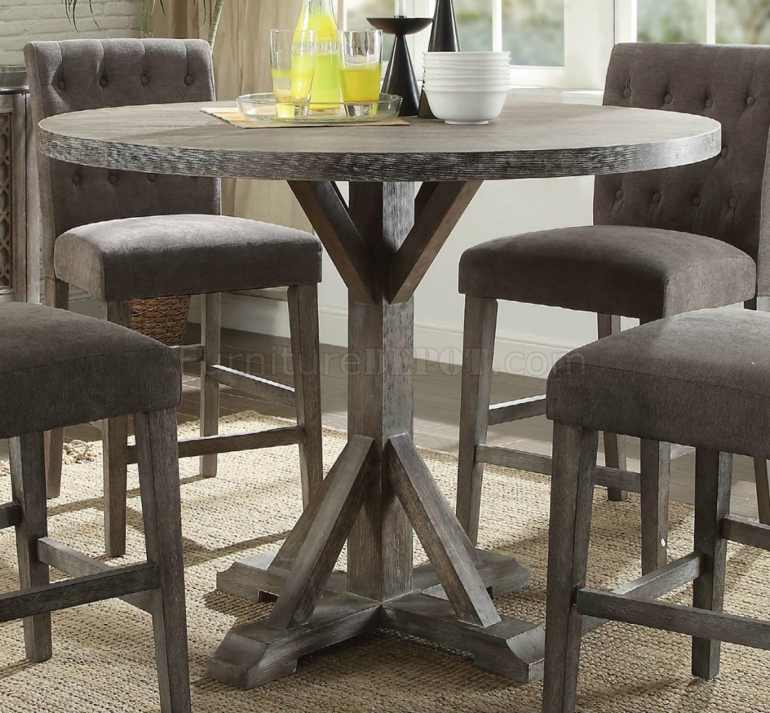 Carmelina Counter Height Dining 5Pc Set 71865 in Gray by Acme