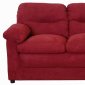 Burgundy Fabric Contemporary Loveseat & Sofa Set w/Options