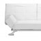 White Leatherette Modern Convertible Sofa Bed with Folding Arms