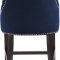 Oxford Counter Stool 722 Set of 2 Navy Velvet Fabric - Meridian