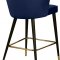 Cassie Counter Stool 793 Set of 2 Navy Velvet Fabric - Meridian