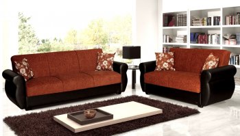 Milano Sofa Bed in Brick Fabric by Rain w/Optional Items [RNSB-Milano Brick]