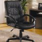 Black Plush Seating Office Chair w/Gas Lift & Padderd Arms