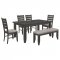 Dalila Dining Room Set 6Pc 102721 in Cappuccino by Coaster