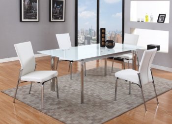 Tara Dining Table 5Pc Set by Chintaly w/Molly Chairs [CYDS-Tara-DT-WHT-Molly]