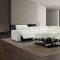 Picasso Power Motion Sectional Sofa in White Leather by J&M