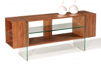 Stilt TV Console by Beverly Hills in High Gloss Walnut [BHTV-Stilt]