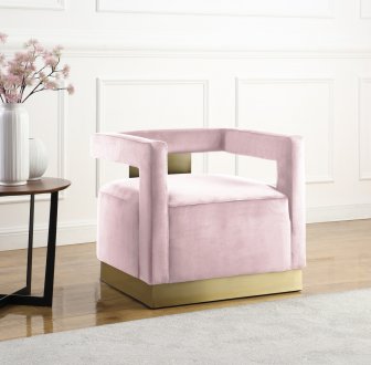 Armani Accent Chair 597 in Pink Velvet by Meridian