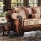 Amadeo Sofa SM6402 in Brown & Beige Patterned Fabric w/Options