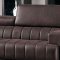 Brown Fabric Modern Sectional Sofa w/Adjustable Headrest