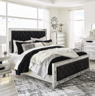 Lindenfield Bedroom B758 Mirrored Panel Bed by Ashley w/Options