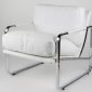 Magi Chair in White Leatherette or Leather by Whiteline