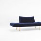 Zeal Deluxe Daybed in Dark Blue Velvet w/Brass Leg by Innovation