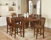 Modern Brown Finish 5Pc Counter Height Dining Set w/Options