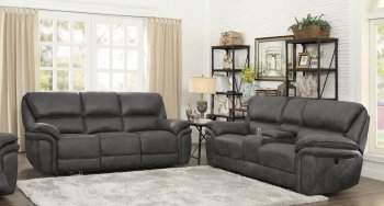 Hadden Recliner Sofa 9903GY in Gray by Homelegance [HES-9903GY-Hadden]