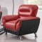 U9105 Sofa & Loveseat Set in Red & Black by Global w/Options