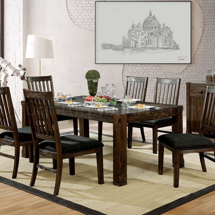 Scranton 7pc Dining Table Cm3410t In Walnut W Options