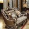 Monica Sofa & Loveseat Set in Champagne Fabric w/Options