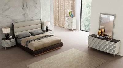 Shanghai Bedroom in Walnut & Light Grey by J&M w/Options