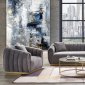 Elchanon Sofa 55670 in Gray Velvet & Gold by Acme w/Options