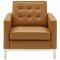 Loft Sofa in Tan Faux Leather by Modway w/Options