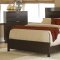 Smoky Brown Finish Contemporary Bedroom w/Optional Items