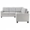 Georgina Sectional Sofa 551705 in Steel Beige Fabric by Coaster