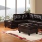 U5190 Sectional Sofa in Espresso Bonded Leather