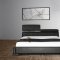 Angel Bed in Black Half Leather by Casabianca