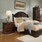 Deep Merlot Finish Traditional Bed w/Optional Case Pieces