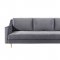 Milan Sofa TOV-L4111 in Grey Velvet Fabric by TOV Furniture