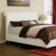 Bennett CM7602 Leatherette Bed in White or Brown Finish