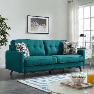 Prompt Sofa in Teal Fabric by Modway