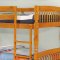 5005 Twin Over Twin Bunk Bed in Honey Pine