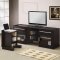 Cappuccino Finish Modern TV Stand w/Slide Out Laptop Caddy