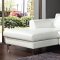 Angela Sectional Sofa in White Leather by Whiteline